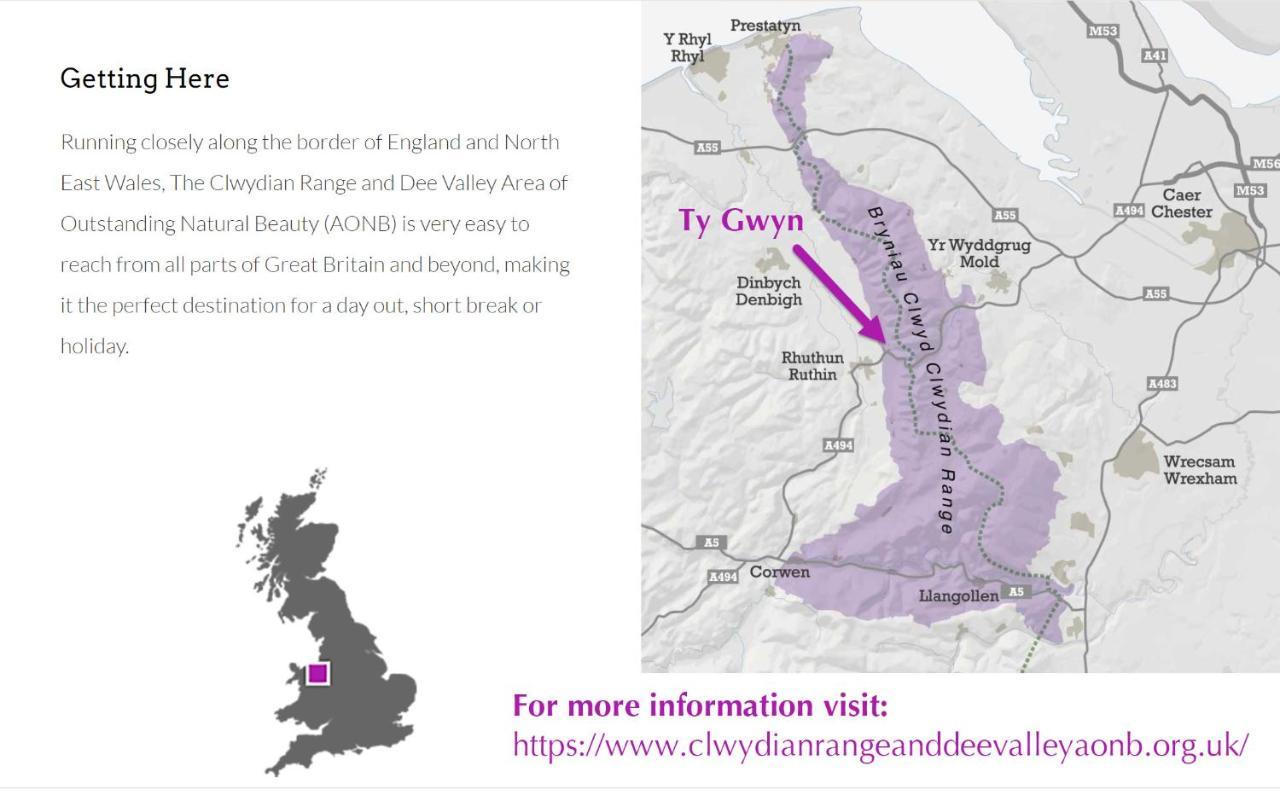 Ty Gwyn Holiday Cottage - Llanbedr Dyffryn Clwyd - Ruthin Exterior foto